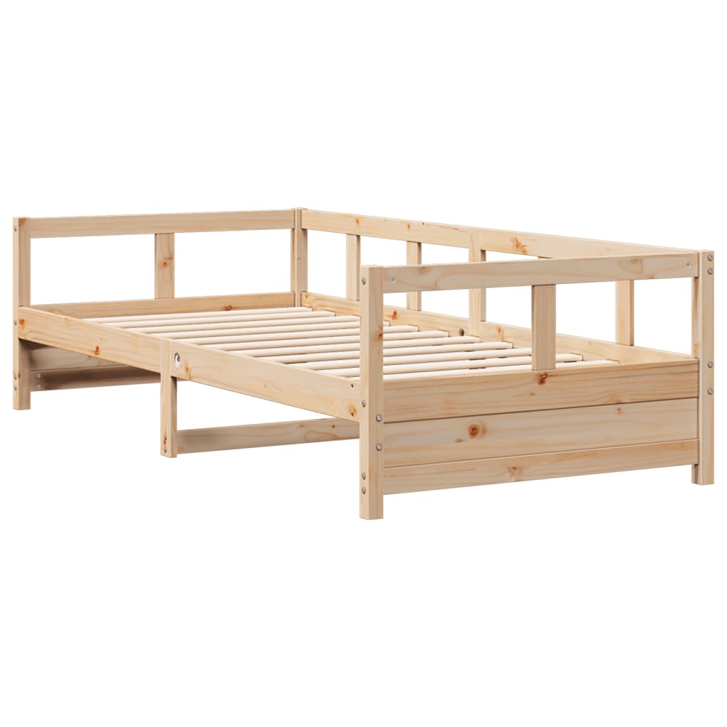 Lit de jour sans matelas naturel 80x200 cm bois pin massif