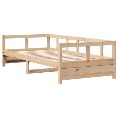 Lit de jour sans matelas naturel 80x200 cm bois pin massif