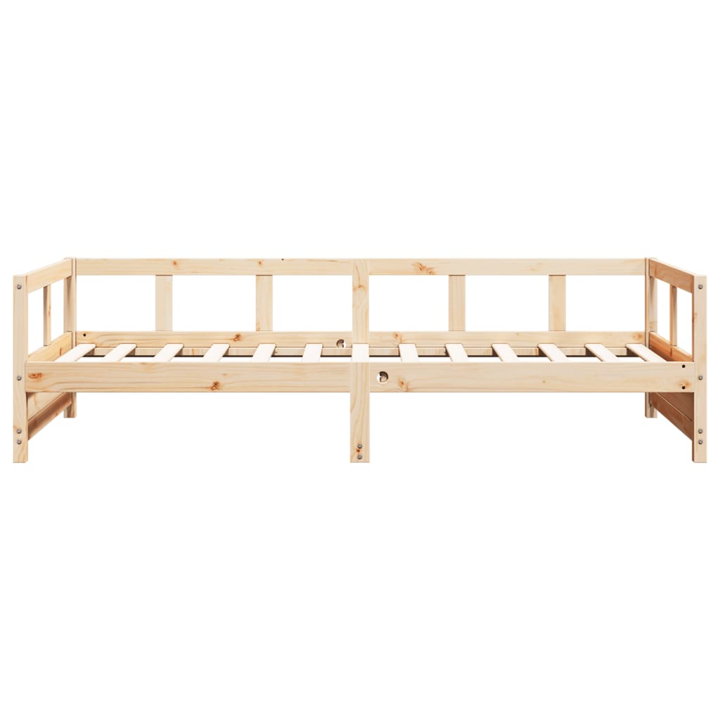 Lit de jour sans matelas naturel 80x200 cm bois pin massif