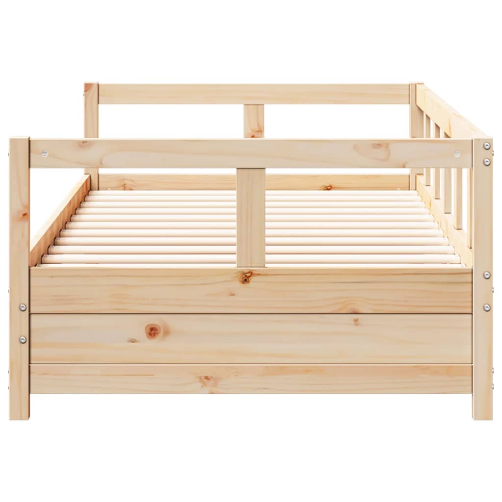 Lit de jour sans matelas naturel 80x200 cm bois pin massif