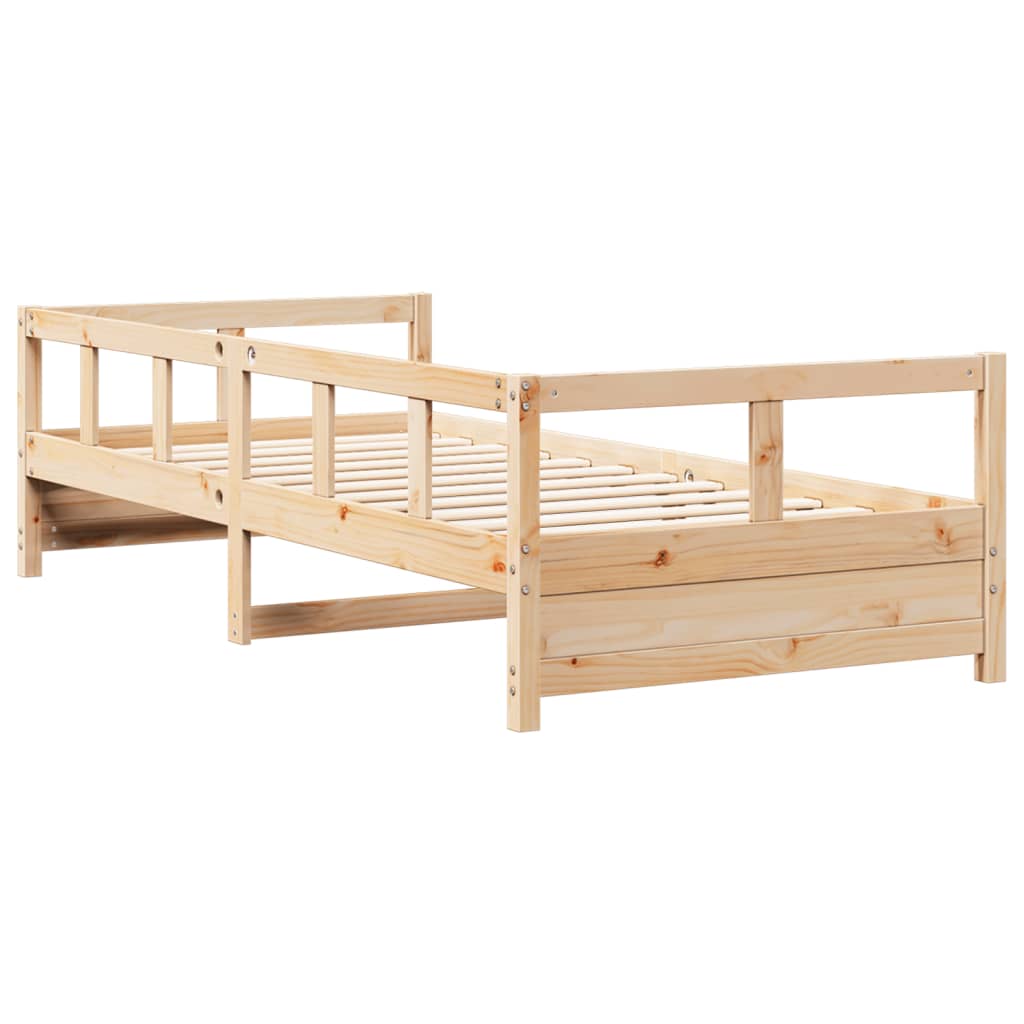 Lit de jour sans matelas naturel 80x200 cm bois pin massif