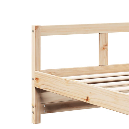 Lit de jour sans matelas naturel 80x200 cm bois pin massif