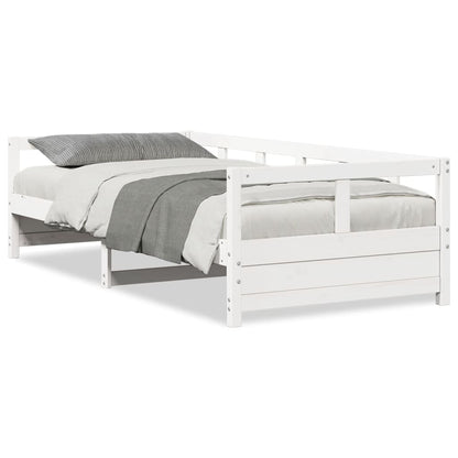 Lit de jour sans matelas blanc 80x200 cm bois de pin massif