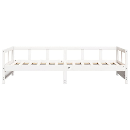 Lit de jour sans matelas blanc 80x200 cm bois de pin massif