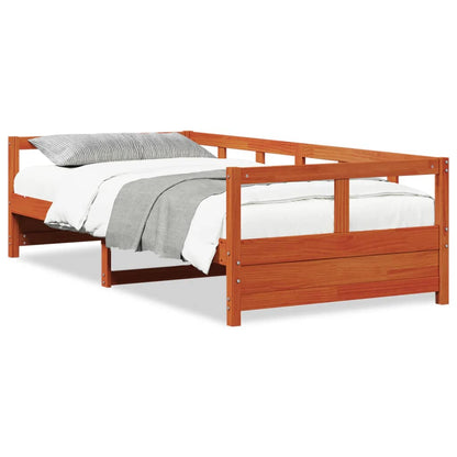 Lit de jour sans matelas cire marron 80x200 cm bois pin massif