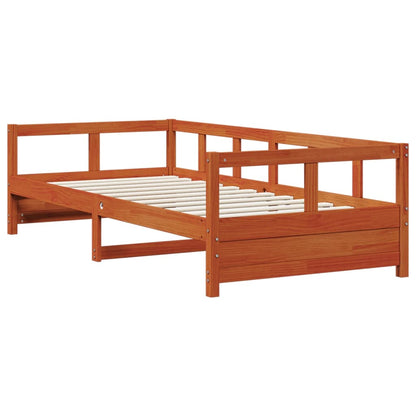 Lit de jour sans matelas cire marron 80x200 cm bois pin massif