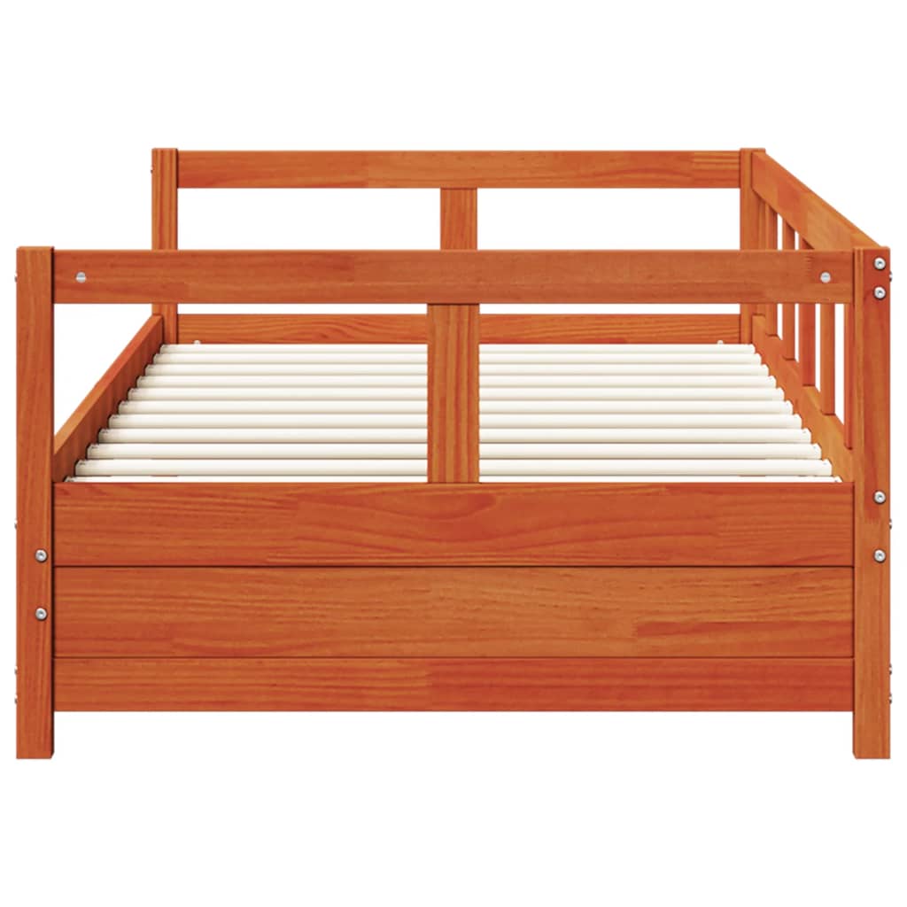 Lit de jour sans matelas cire marron 80x200 cm bois pin massif