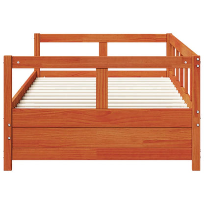 Lit de jour sans matelas cire marron 80x200 cm bois pin massif