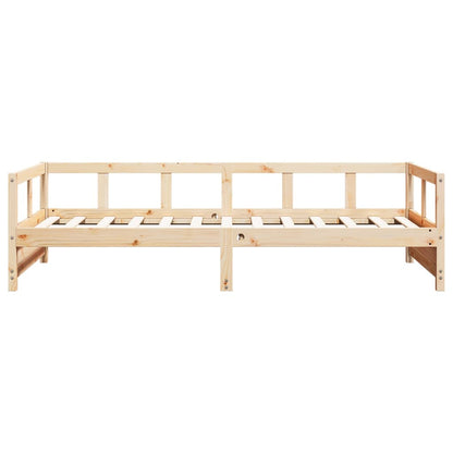 Lit de jour sans matelas naturel 90x200 cm bois pin massif