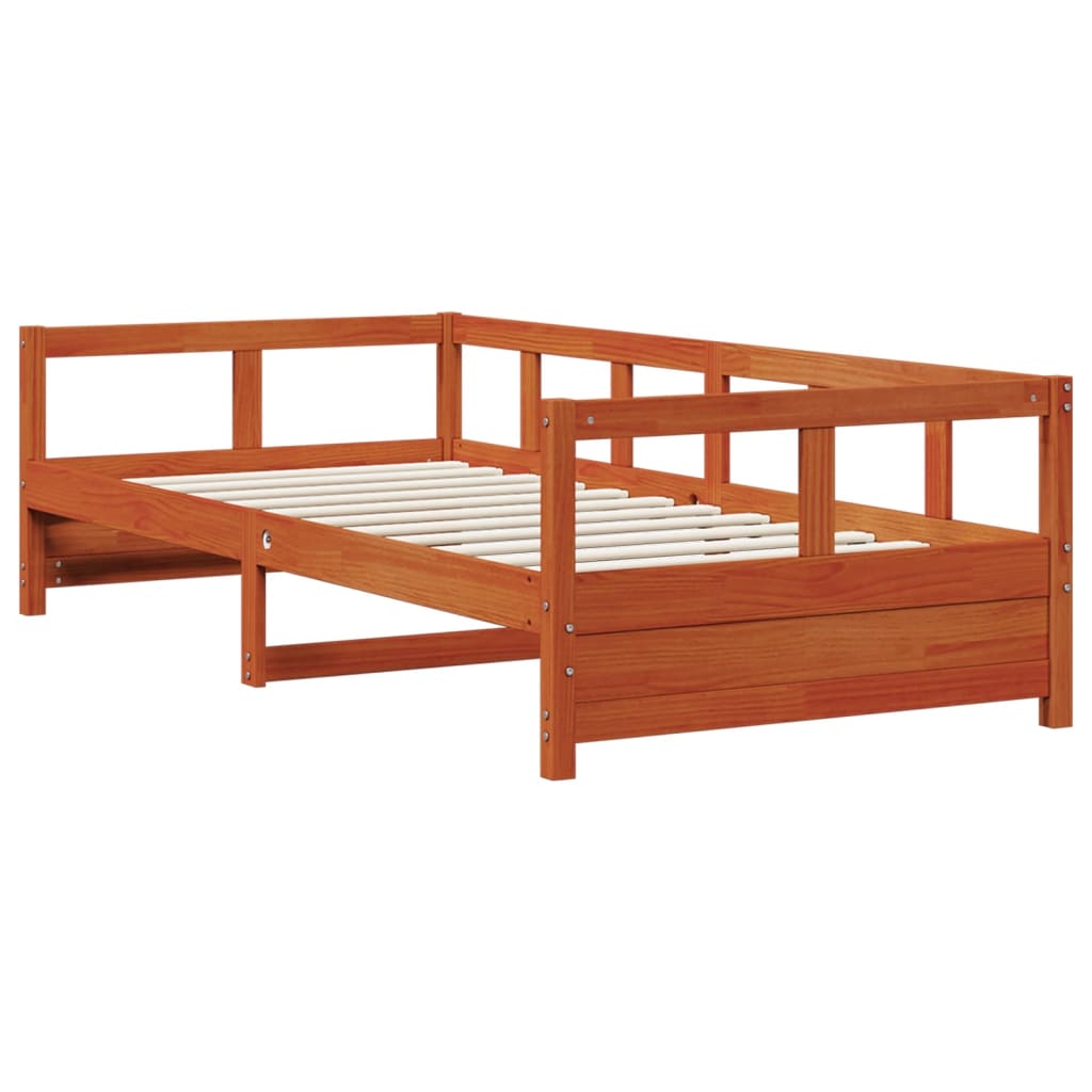 Lit de jour sans matelas cire marron 90x200 cm bois pin massif