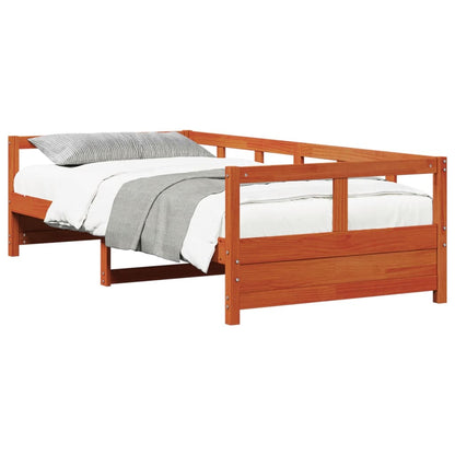 Lit de jour sans matelas cire marron 90x200 cm bois pin massif