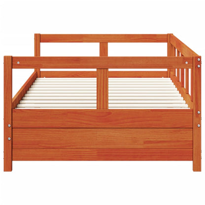 Lit de jour sans matelas cire marron 90x200 cm bois pin massif