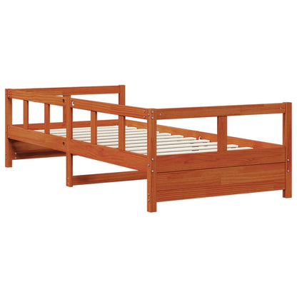 Lit de jour sans matelas cire marron 90x200 cm bois pin massif