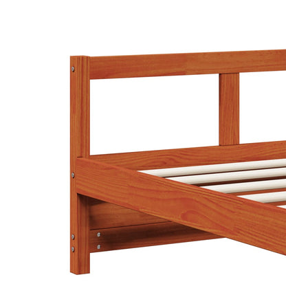 Lit de jour sans matelas cire marron 90x200 cm bois pin massif