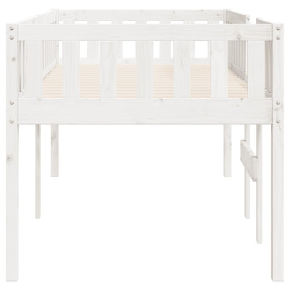 Lit pour enfants sans matelas blanc 80x200cm bois de pin massif