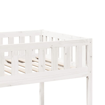 Lit pour enfants sans matelas blanc 80x200cm bois de pin massif