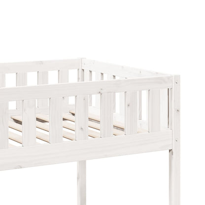 Lit pour enfants sans matelas blanc 90x200cm bois de pin massif