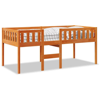 Lit pour enfants sans matelas cire marron 90x190 cm pin massif