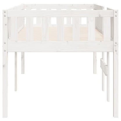 Lit pour enfants sans matelas blanc 75x190cm bois de pin massif