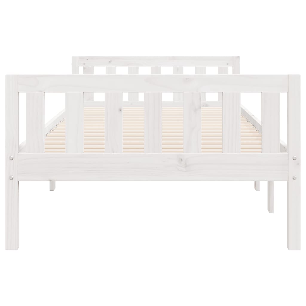 Lit pour enfants sans matelas blanc 80x200cm bois de pin massif