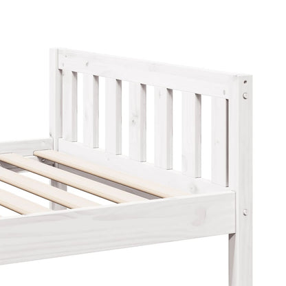 Lit pour enfants sans matelas blanc 80x200cm bois de pin massif