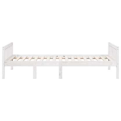 Lit pour enfants sans matelas blanc 90x190cm bois de pin massif