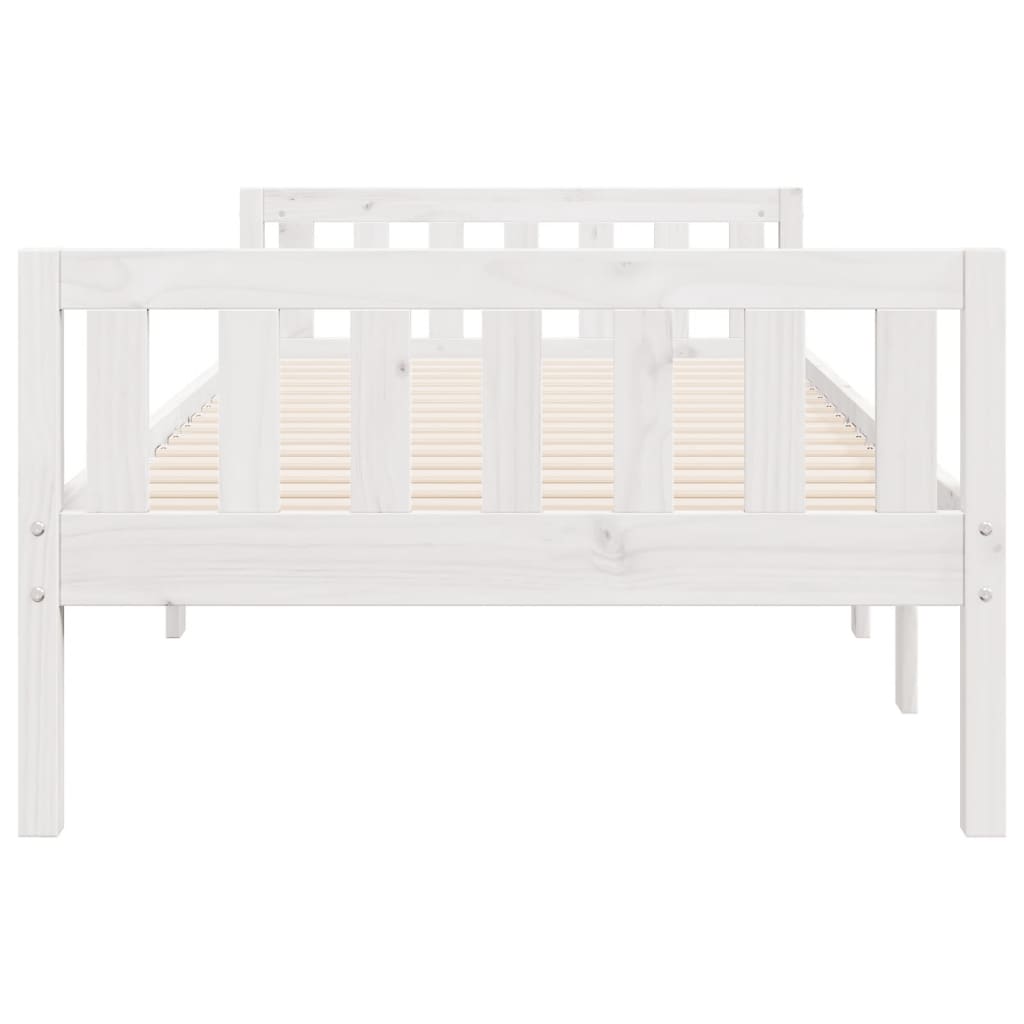 Lit pour enfants sans matelas blanc 90x190cm bois de pin massif