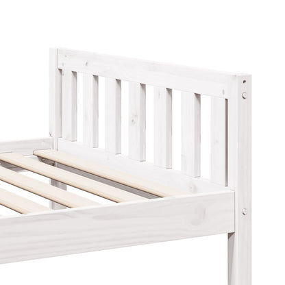 Lit pour enfants sans matelas blanc 90x190cm bois de pin massif