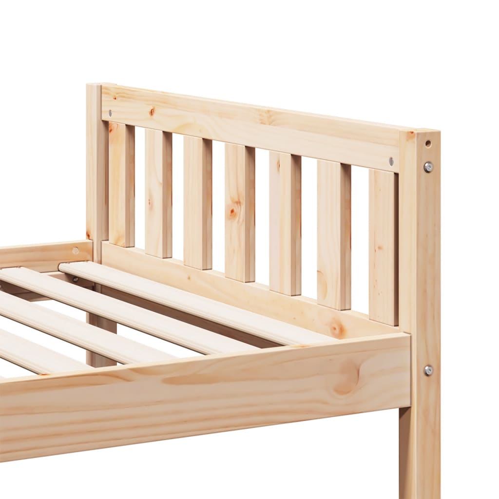 Lit pour enfants sans matelas 75x190 cm bois de pin massif