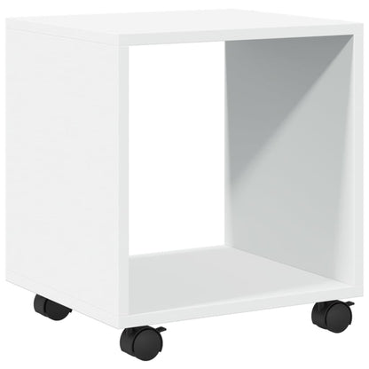 Armoire à roulettes blanc 37x33x42,5 cm bois d’ingénierie