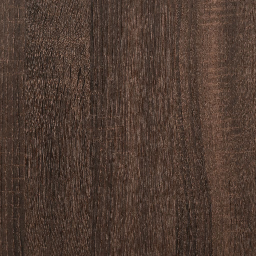 Armoire roulante chêne marron 37x33x42,5 cm bois d'ingénierie