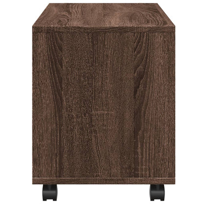 Armoire roulante chêne marron 72x33x42,5 cm bois d'ingénierie