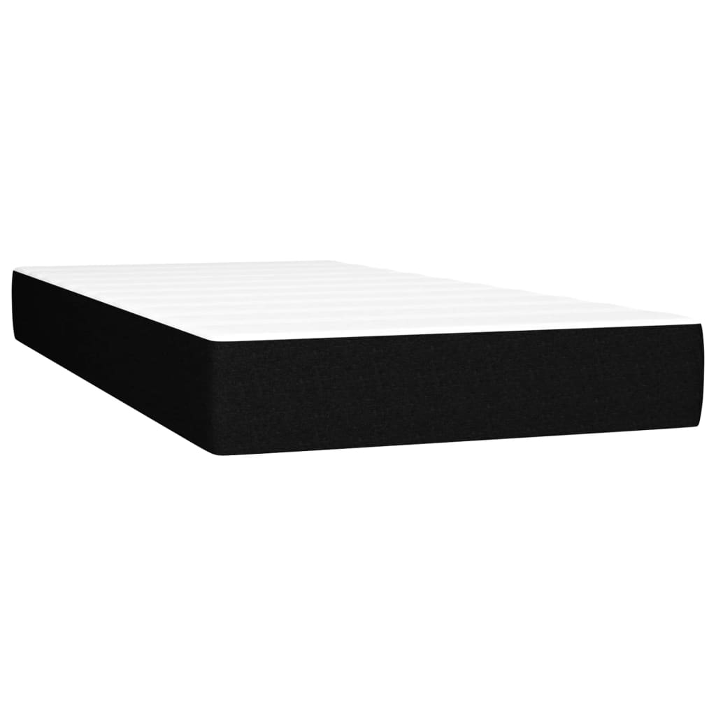 Matelas à ressorts ensachés pour enfants noir 80x160 cm tissu