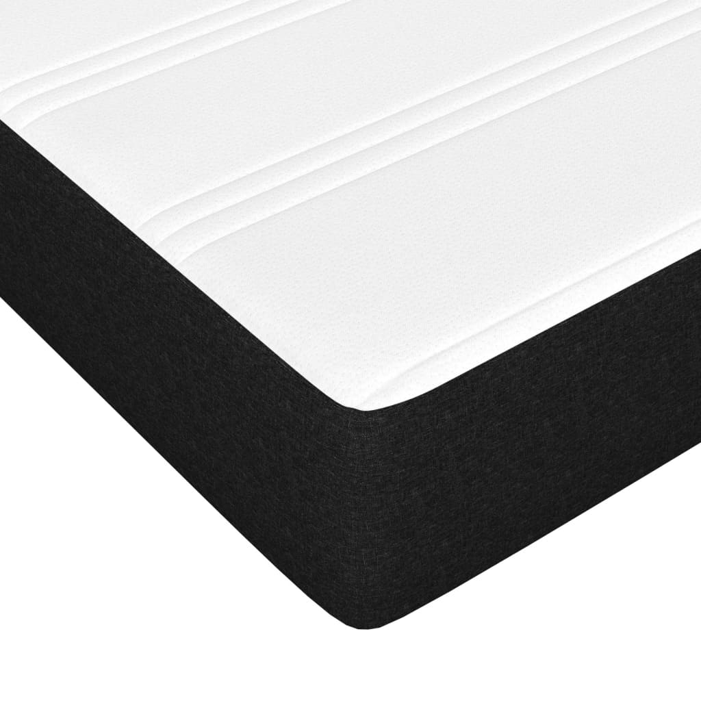 Matelas à ressorts ensachés pour enfants noir 80x160 cm tissu