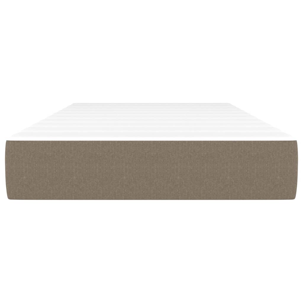 Matelas à ressorts ensachés pour enfants taupe 80x160 cm tissu