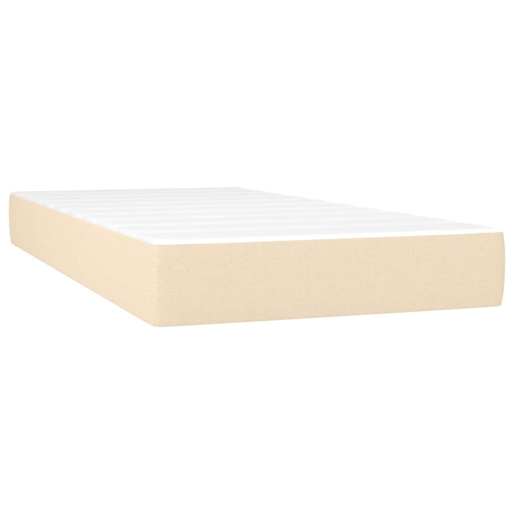 Matelas à ressorts ensachés pour enfants crème 80x160 cm tissu