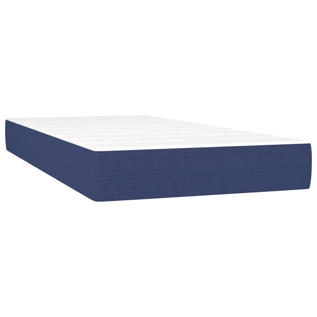 Matelas à ressorts ensachés pour enfants bleu 80x160 cm tissu