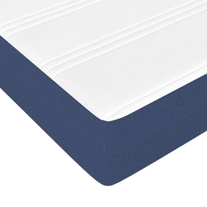 Matelas à ressorts ensachés pour enfants bleu 80x160 cm tissu