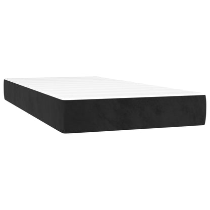 Matelas à ressorts ensachés pour enfants noir 80x160 cm velours