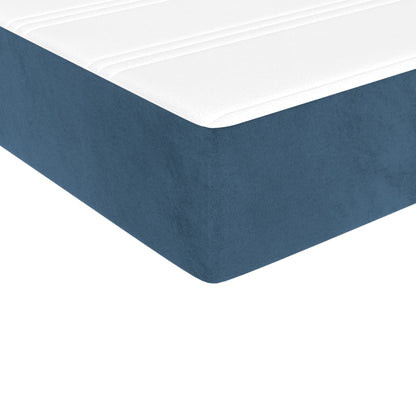 Matelas à ressorts ensachés pour enfants bleu 80x160 cm velours