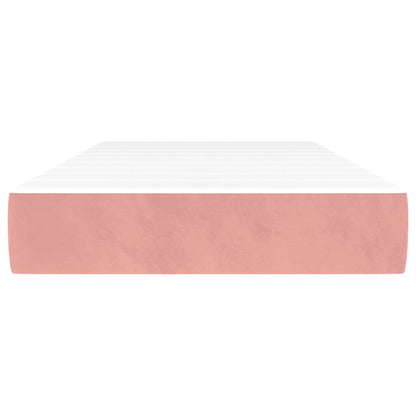 Matelas à ressorts ensachés pour enfants rose 80x160 cm velours