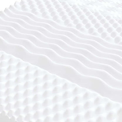 Matelas en mousse blanc 90x210 cm 7 zones dureté 20 ILD