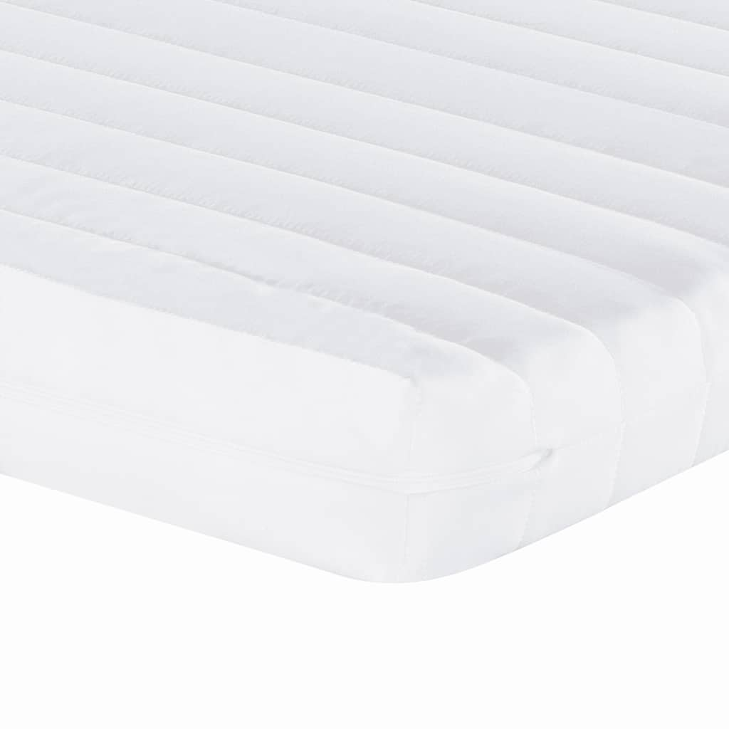 Matelas en mousse blanc 90x210 cm 7 zones dureté 20 ILD