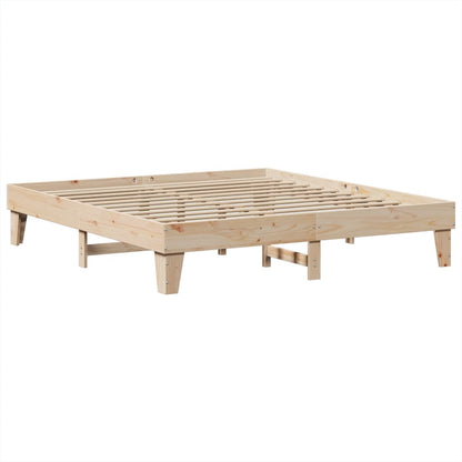 Cadre de lit sans matelas 200x200 cm bois massif de pin