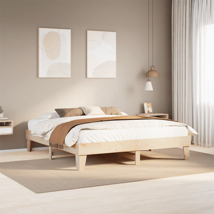 Cadre de lit sans matelas 200x200 cm bois massif de pin