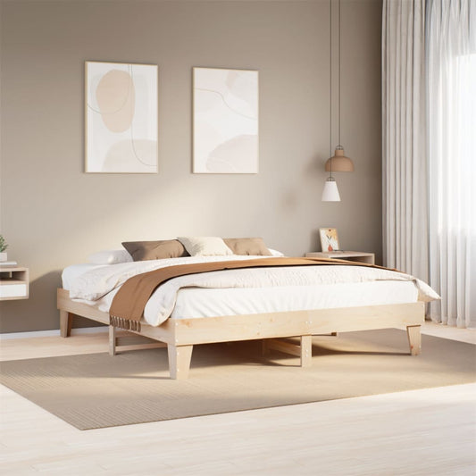 Cadre de lit sans matelas 180x200 cm bois massif de pin