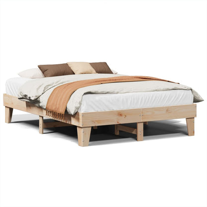 Cadre de lit sans matelas 150x200 cm bois de pin massif