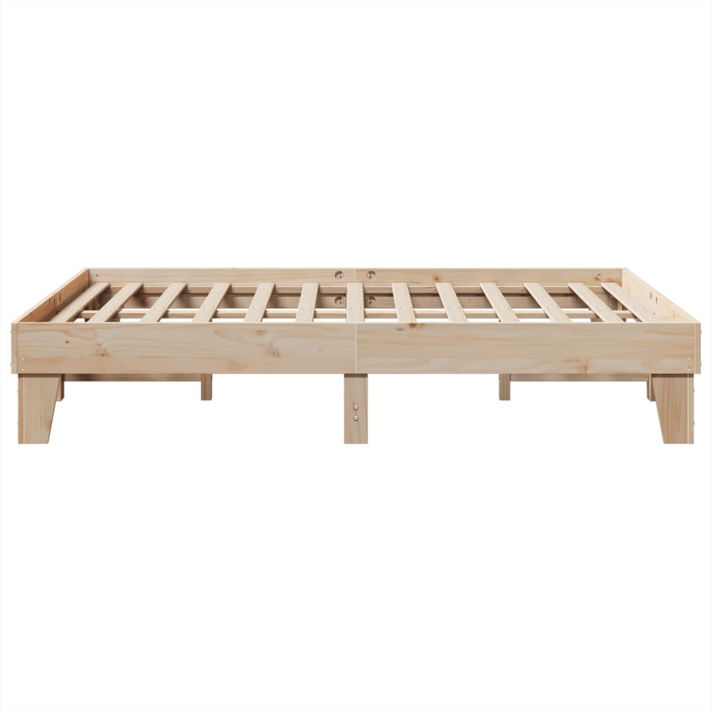 Cadre de lit sans matelas 150x200 cm bois de pin massif