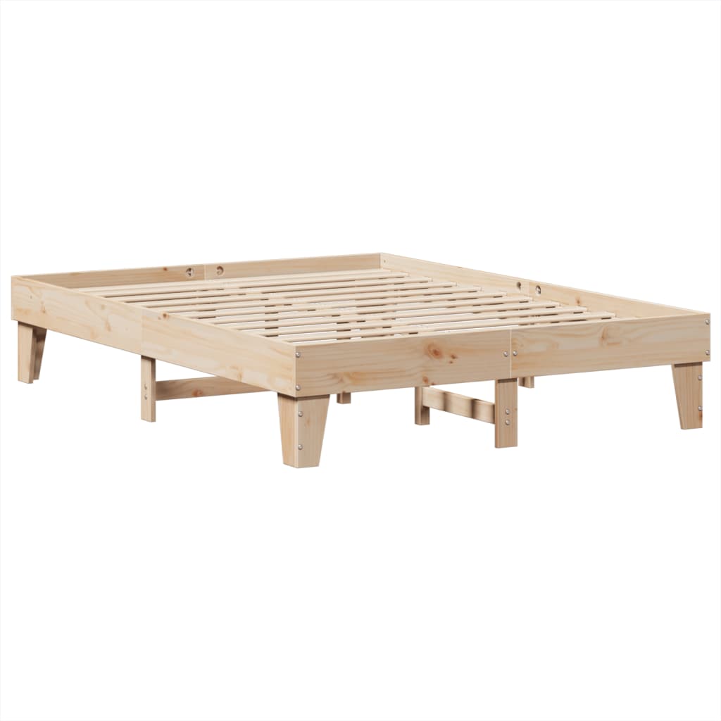 Cadre de lit sans matelas 140x200 cm bois massif de pin