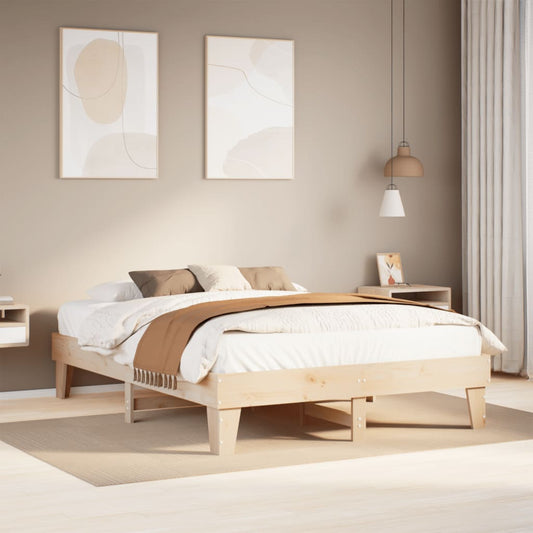 Cadre de lit sans matelas 140x200 cm bois massif de pin